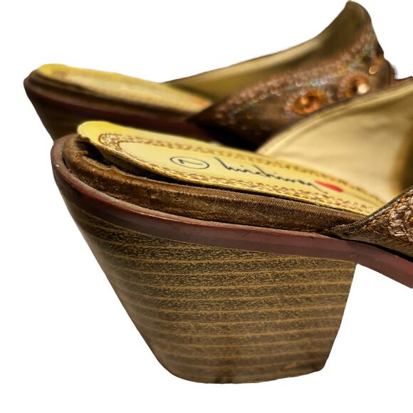 Luichiny Patia - Womens Tan Beaded Dress Shoe - Pointed Toe - Western - Size 7 - Picture 5 of 13